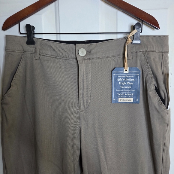 DEMOCRACY Pants Womens Size 16W Brown Chino "AB" Solution NWT - Picture 2 of 12